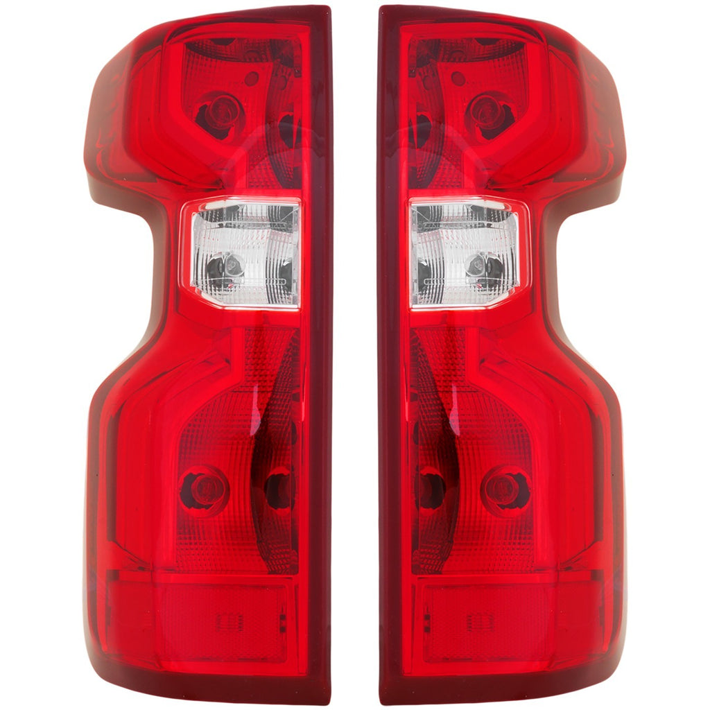 2019-2024 Chevrolet Silverado 1500 & Silverado 1500 LTD Tail Lights - Halogen, Left & Right, w/ Bulbs (84752979PFM)