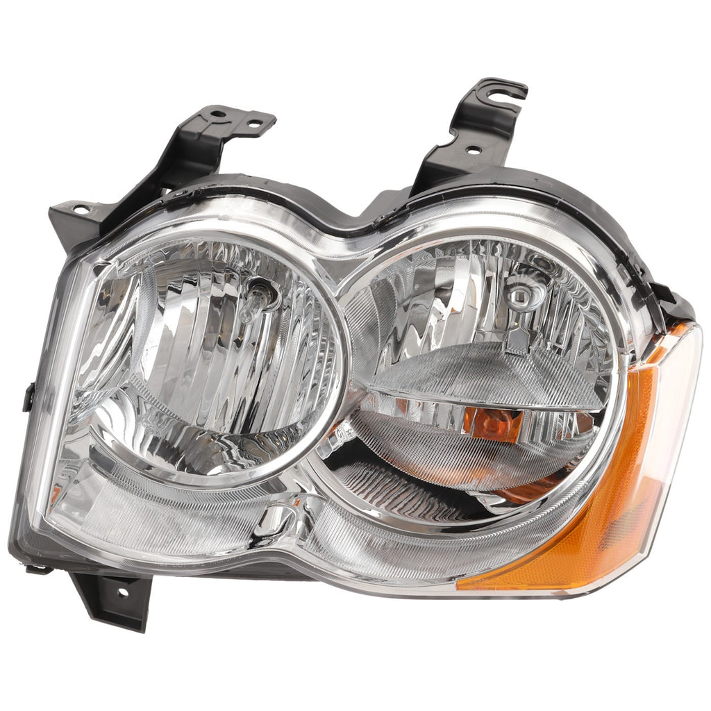 2008-2010 Jeep Grand Cherokee Headlight - Halogen, Driver Side, w/ Bulbs (55157483AEPFM)