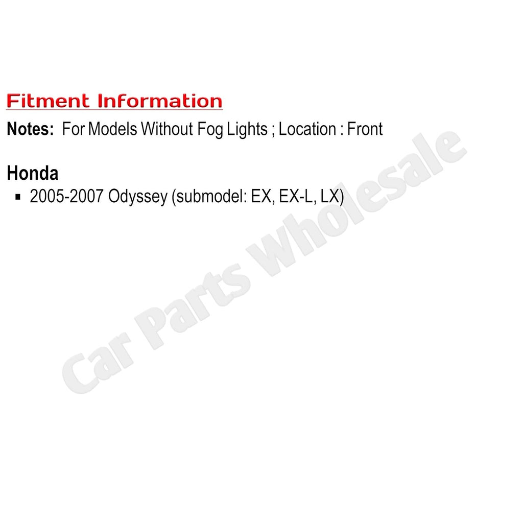 2005-2007 Honda Odyssey Bumper Cover - Front, Primed (04711SHJA90ZZ)