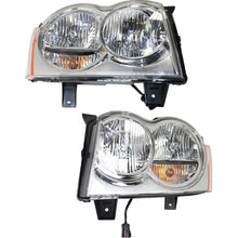 Load image into Gallery viewer, 2005-2007 Jeep Grand Cherokee Headlights - Halogen, Left &amp; Right, w/ Bulbs (55156351AK)