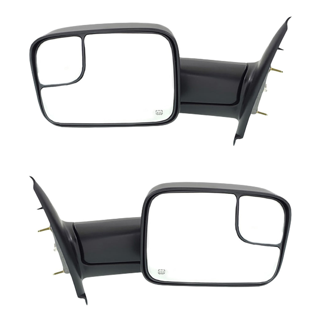 Kool Vue 2007-2009 Dodge Ram 1500, Ram 2500 & Ram 3500 Towing Mirrors - Left & Right (55077444AO)