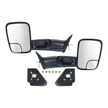 Load image into Gallery viewer, 1997-2002 Dodge Ram 1500, Ram 2500 &amp; Ram 3500 Manual Mirror Set of 2 Towing Manual Folding Black - Kool Vue