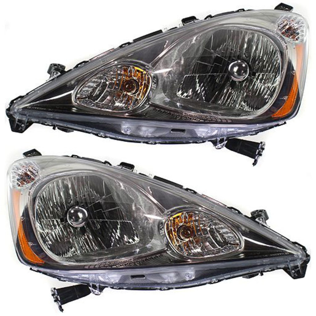 2009-2011 Honda Fit Headlights - Halogen, Driver & Passenger Side, w/ Bulbs (33150TK6A11)