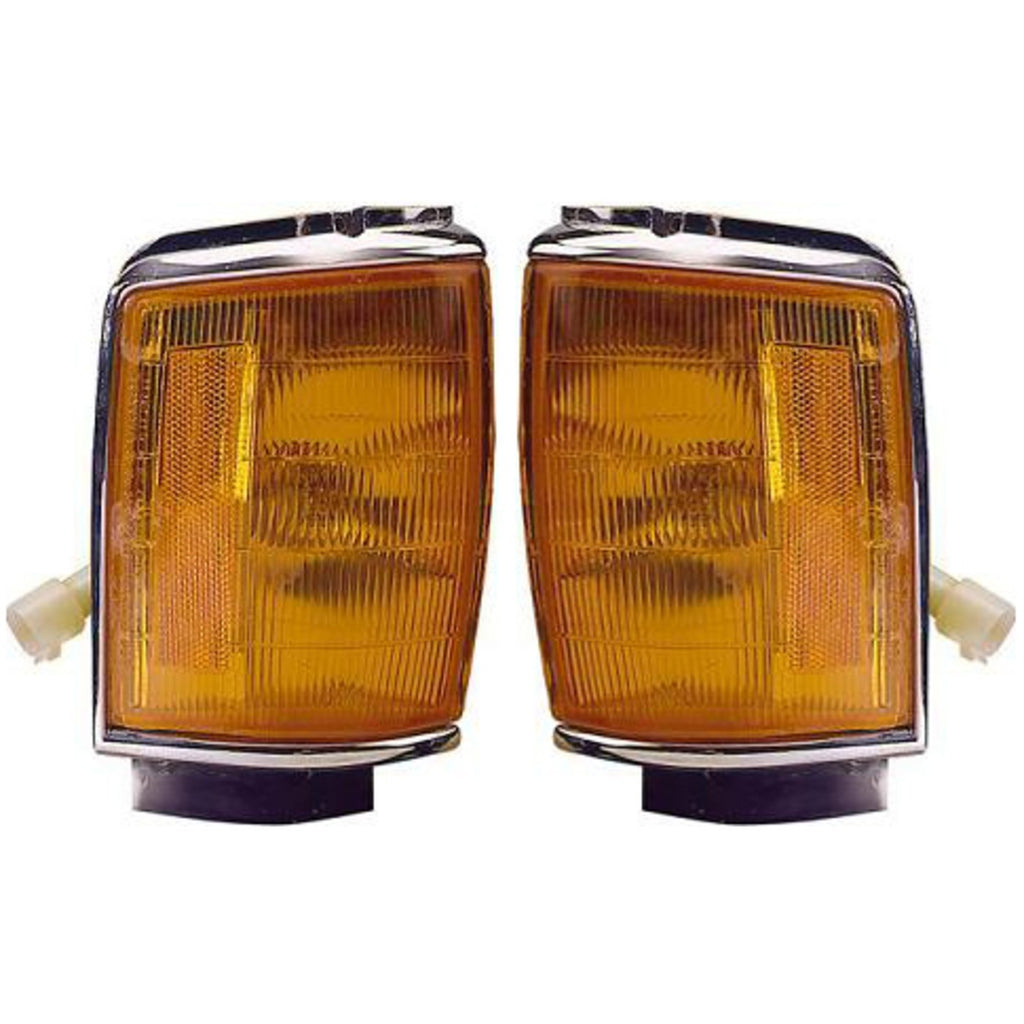 1984-1986 Toyota 4Runner & Pickup Side Marker Lights - Left & Right, Chrome, w/ Bulbs (8161089145)