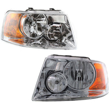 Load image into Gallery viewer, 2003-2006 Ford Expedition Headlights - Halogen, Left &amp; Right, Chrome (6L1Z13008AA)