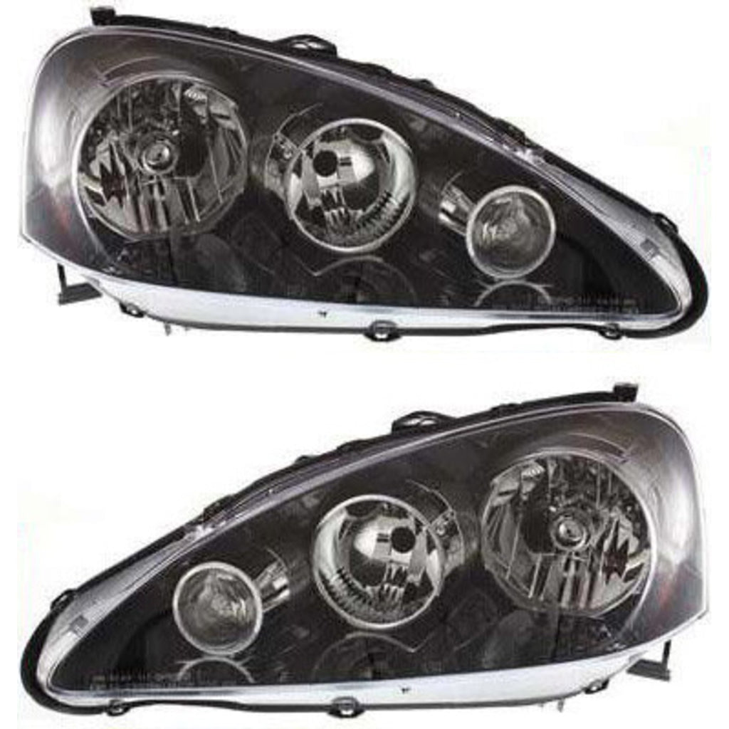 2005-2006 Acura RSX Headlights - Halogen, Driver & Passenger Side (33151S6MA51)