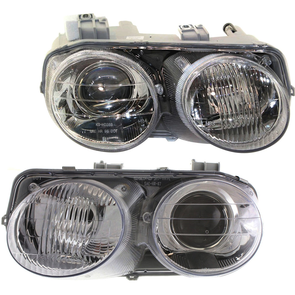 1998-2001 Acura Integra Headlights - Halogen, Driver & Passenger Side (33151ST7A03)