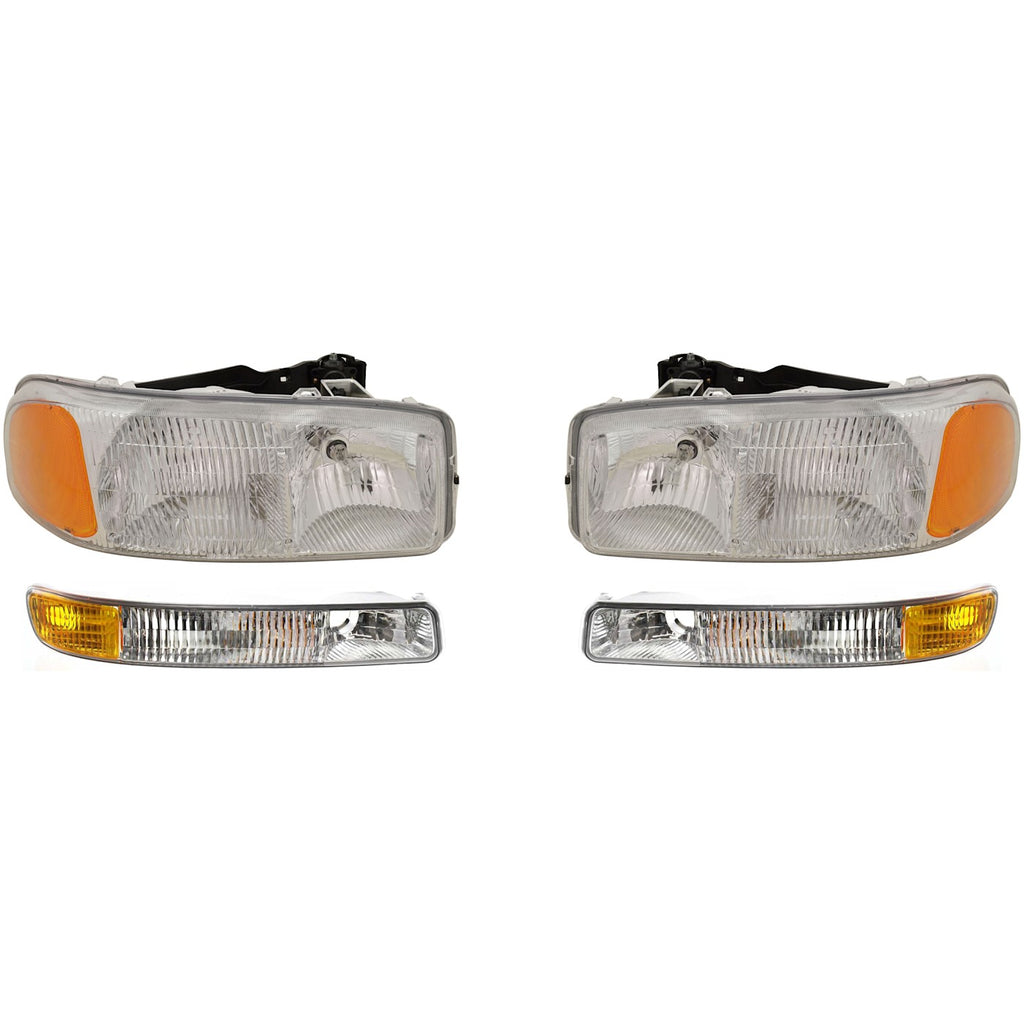 2006-2007 GMC Headlight - 4-Piece (15850352)