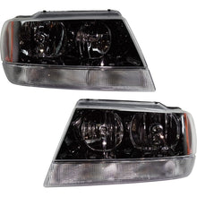 Load image into Gallery viewer, 1999-2004 Jeep Grand Cherokee Headlights - Halogen, Left &amp; Right, w/ Bulbs (55155128AJ)