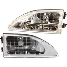 Load image into Gallery viewer, 1994-1998 Ford Mustang Headlights - Halogen, Left &amp; Right, w/ Bulbs (F4ZZ13008D)