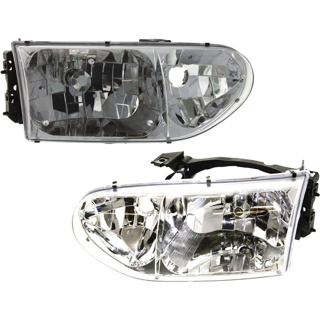 1999-2002 Mercury Villager & Nissan Quest Headlights - Driver & Passenger Side, w/ Bulbs (B60607B000)