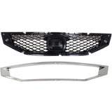 Grille Assembly Kit For 2008-2010 Honda Accord Coupe Paintable - Insert and Trim