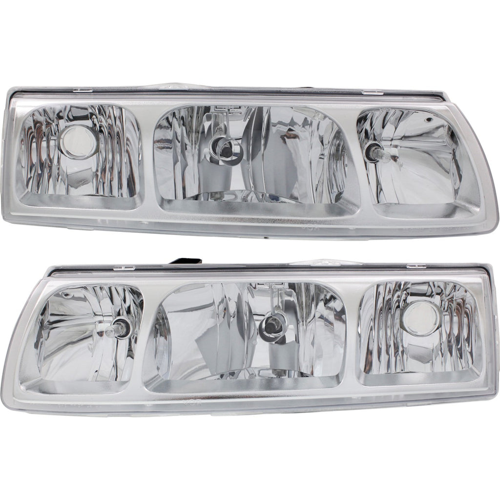 2005 Saturn Vue Headlights - Left & Right, Chrome, w/ Bulbs (22730381)