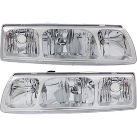 2005 Saturn Vue Headlights - Left & Right, Chrome, w/ Bulbs (22730381)
