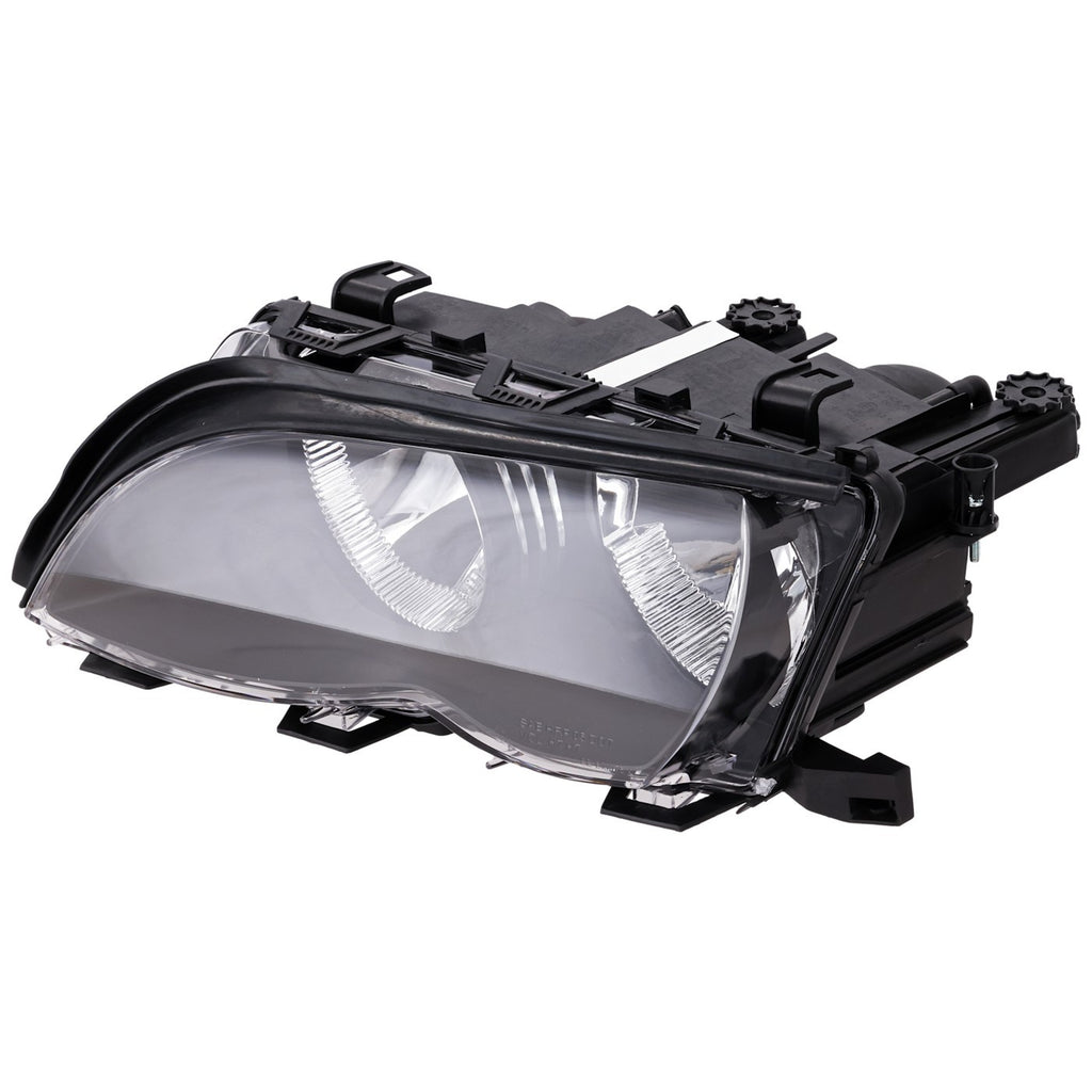 2002-2005 BMW 3 Series Headlight - Halogen, Driver Side, Black Bezel (63127165771)