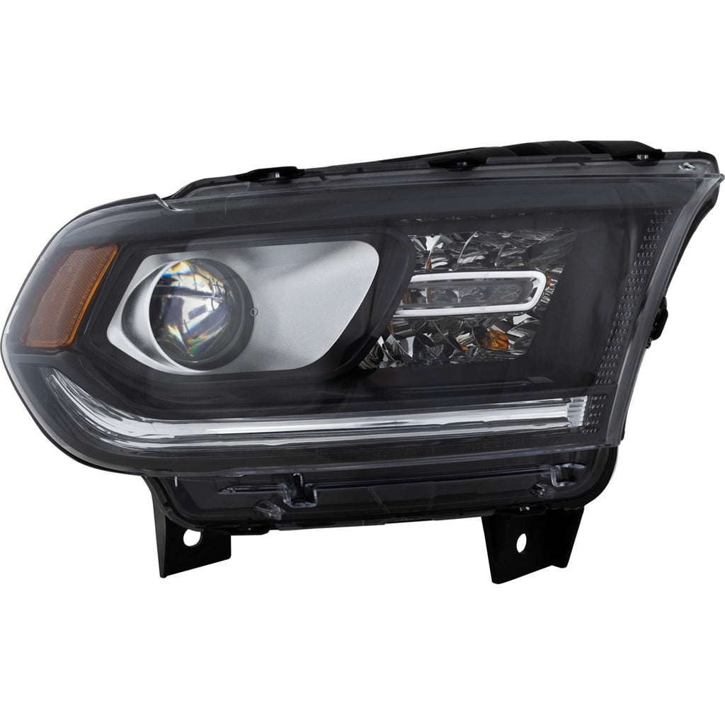 2014-2017 Dodge Durango Headlight - Halogen, Right, Black Housing (68184826AI)