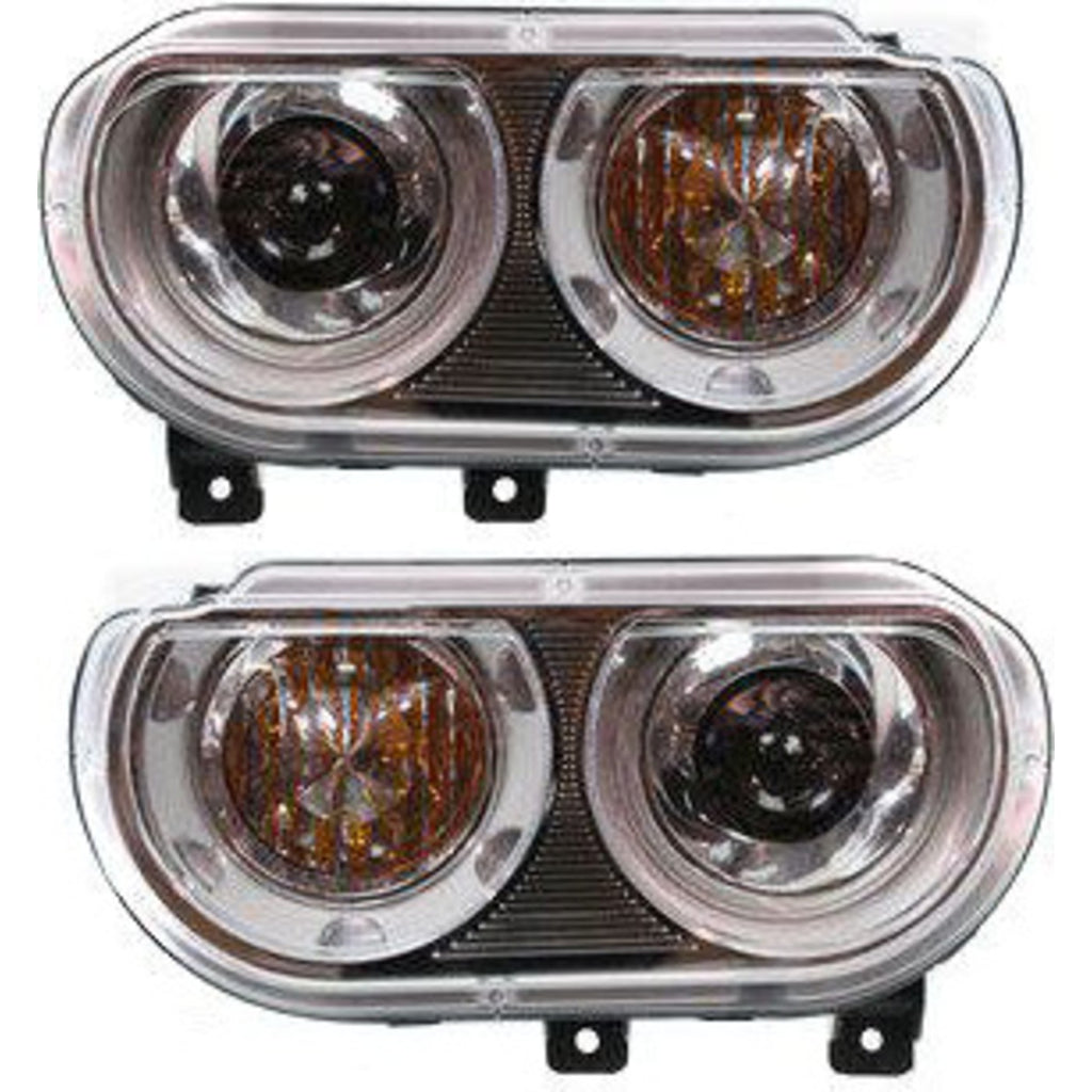 2008-2014 Dodge Challenger Headlights - HID, Driver & Passenger Side (5028778AB)