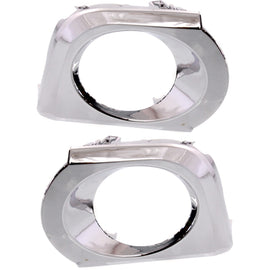 2010-2013 Toyota 4Runner Fog Light Bezel Trim Set - Driver & Passenger Side, Chrome
