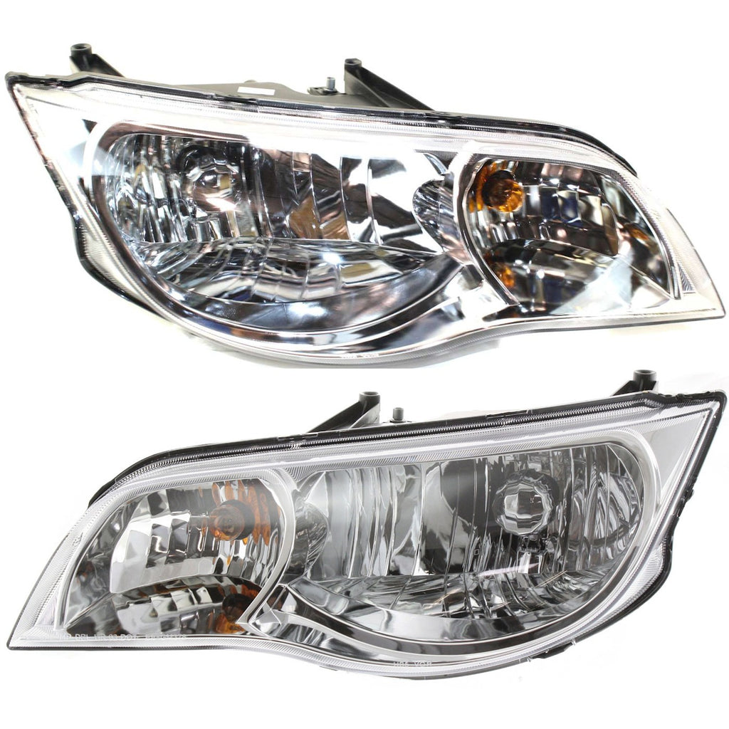 2003-2007 Saturn Ion Headlights - Left & Right, w/ Bulbs, Coupe (15264217)