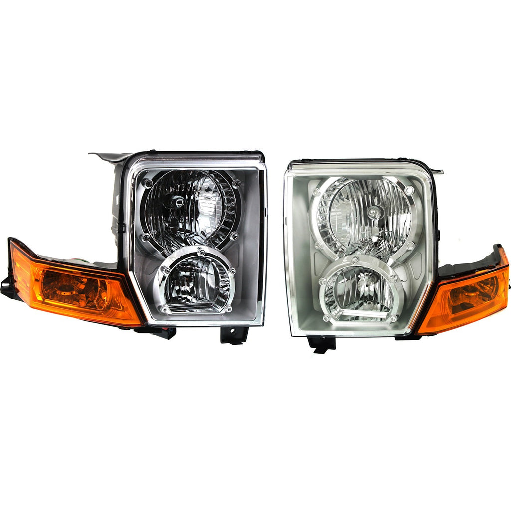 2006-2010 Jeep Commander Headlights - Halogen, Left & Right, w/ Bulbs (55396536AI)