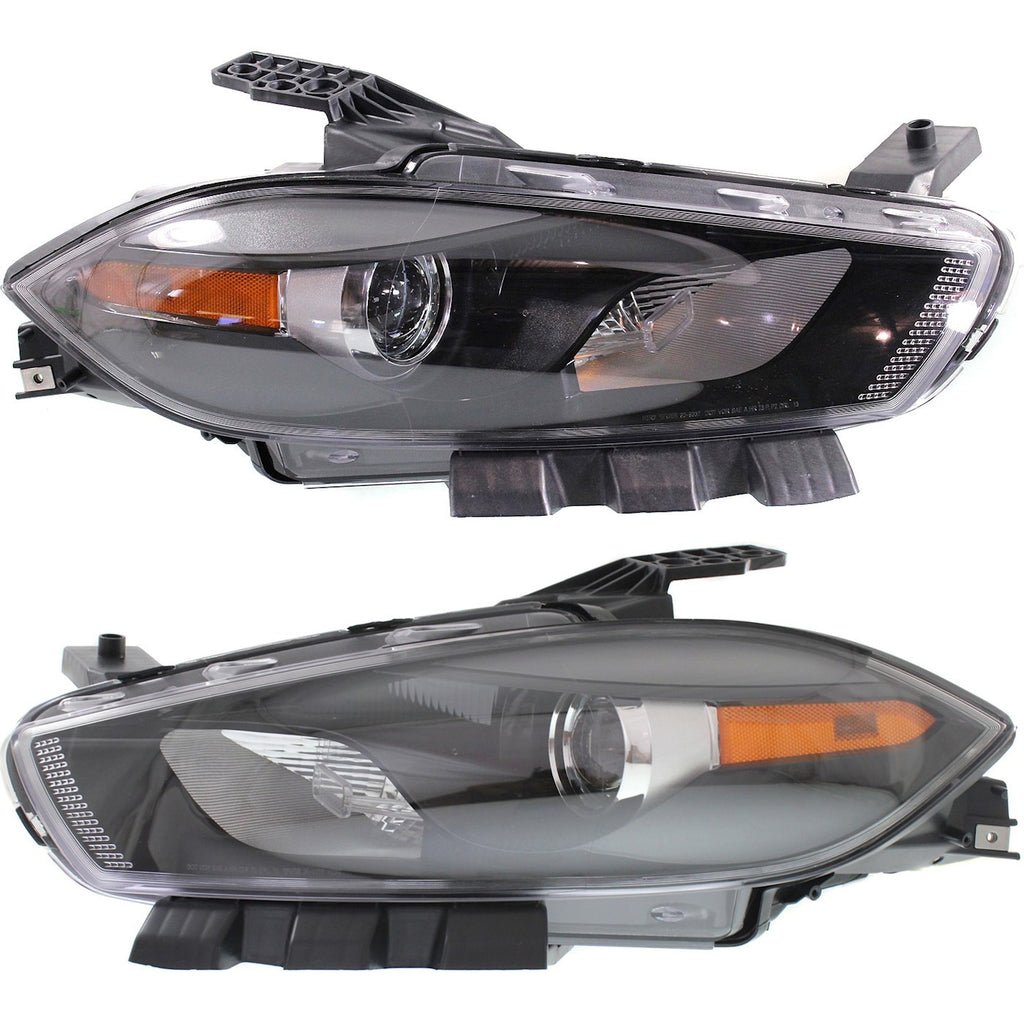 2013-2016 Dodge Dart Headlights - Driver & Passenger Side, w/ Bulbs (68085140AL)
