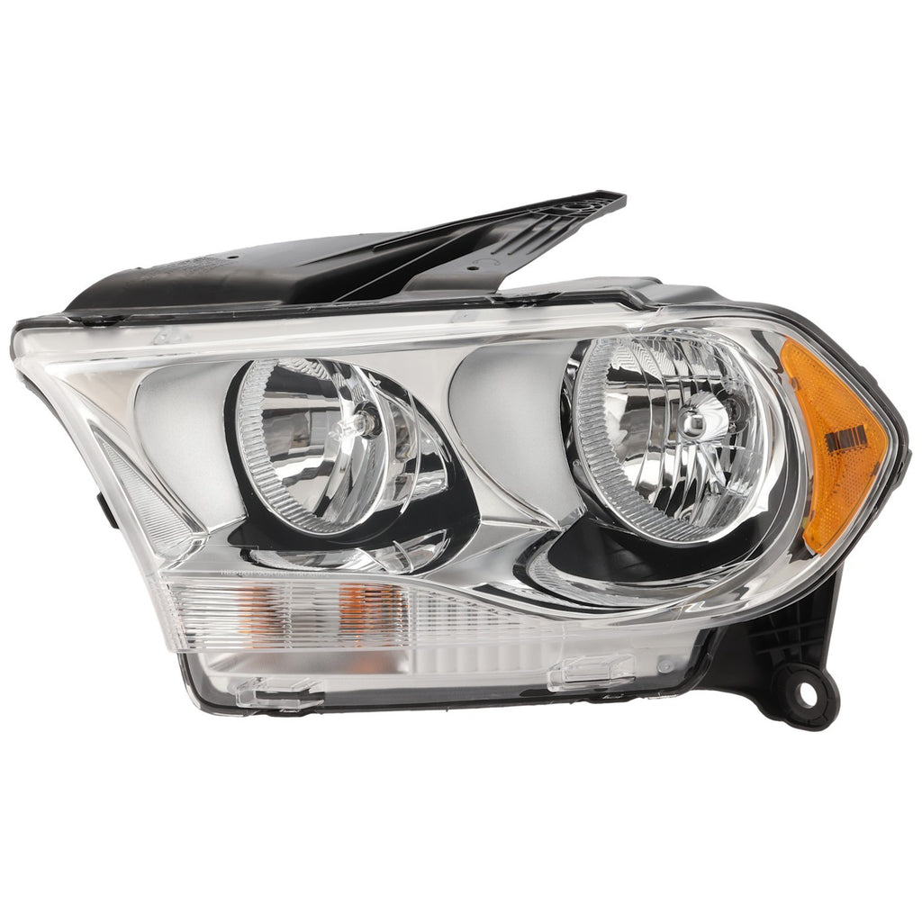2011-2013 Dodge Durango Headlight - Halogen, Left, Chrome (55079367AC)