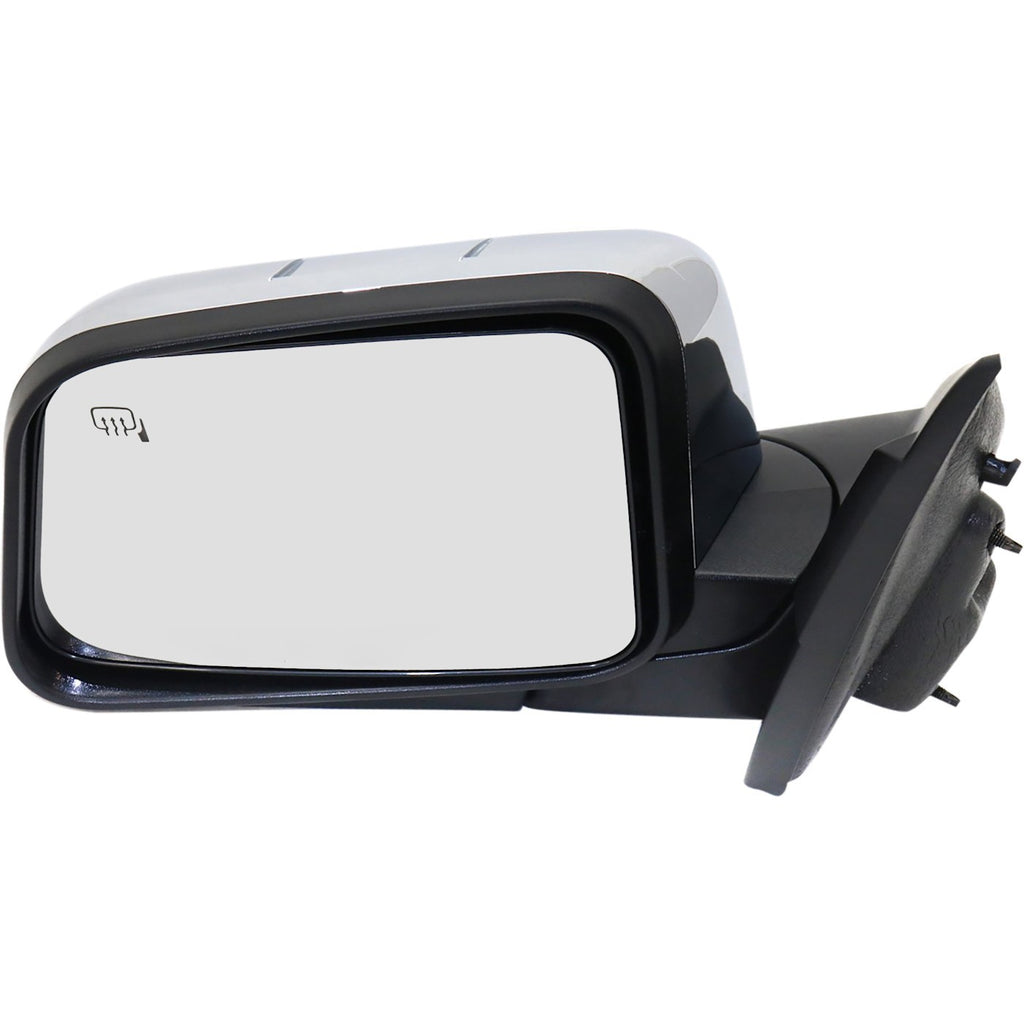Kool Vue 2007 Lincoln MKX Power Mirror - Left, Chrome, Manual Folding (7A1Z17683AB)
