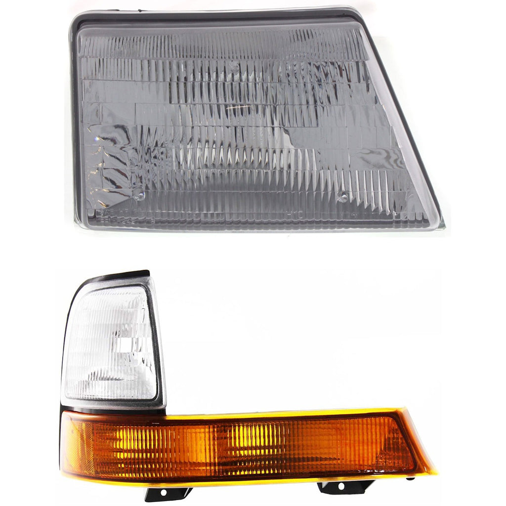 1998-2000 Ford Ranger Headlight - Right, w/ Bulbs (F87Z13008EB)