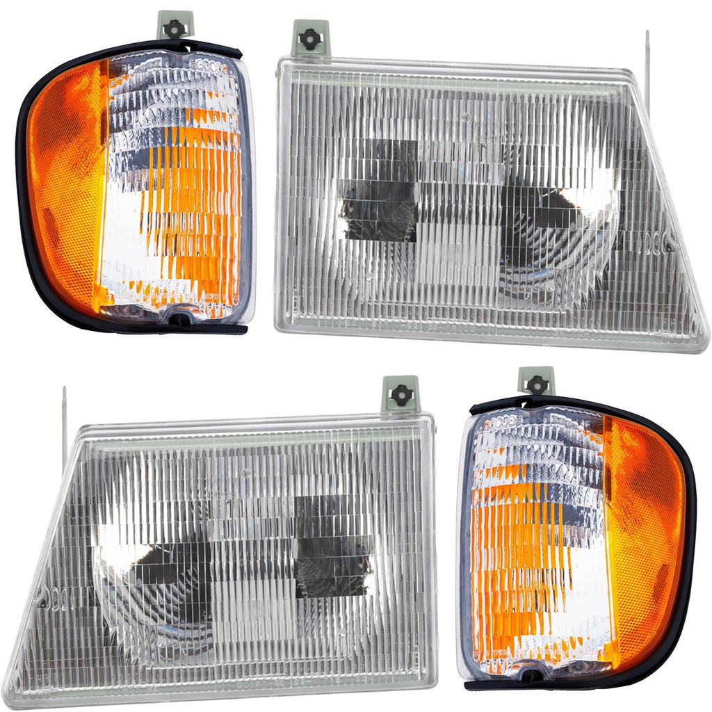 2000-2003 Ford Headlight - 4-Piece (6C2Z13008AA)