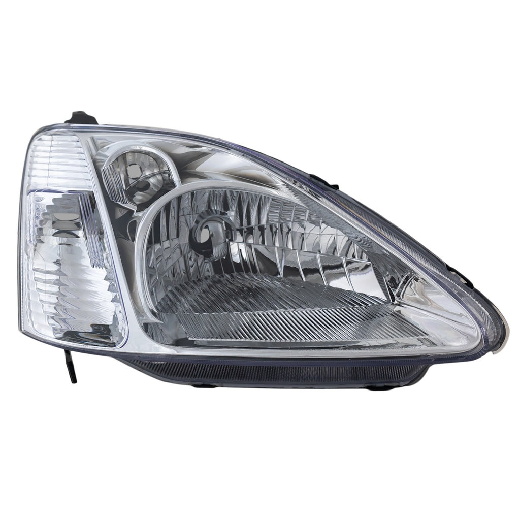 2002-2003 Honda Civic Headlight - Halogen, Passenger Side, Hatchback (33101S5TC01)