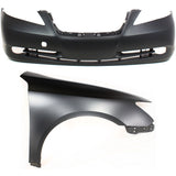 Bumper Cover Kit For 2007-2009 Lexus ES350 Front 2pc with Fog Light Holes