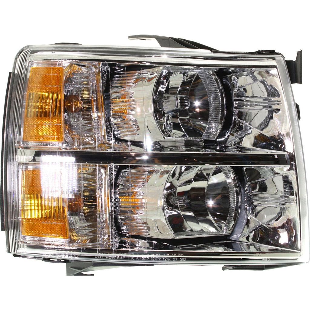 2007-2014 Chevrolet Silverado 1500, Silverado 2500 HD & Silverado 3500 HD Headlight - Halogen, w/ Bulbs, CAPA Certified (22853028)