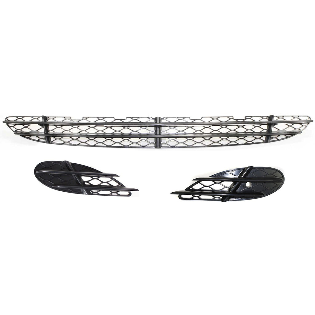 2003-2006 Mercedes-Benz S350, S430 & S500 Bumper Grille - Front, Outer, Black (2208851523)