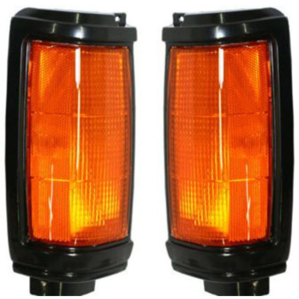 1987-1996 Dodge Mini Ram, Dodge Ram 50 & Mitsubishi Mighty Max Side Marker Lights - Left & Right, Black, w/ Bulbs (MB527081)