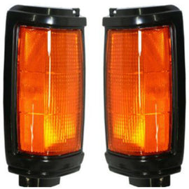 1987-1996 Dodge Mini Ram, Dodge Ram 50 & Mitsubishi Mighty Max Side Marker Lights - Left & Right, Black, w/ Bulbs (MB527081)