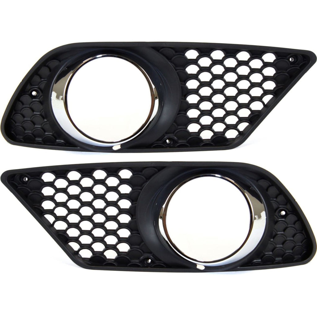 2008-2011 Mercedes-Benz C-Class Fog Light Trims - Left & Right, Chrome (2048850353)