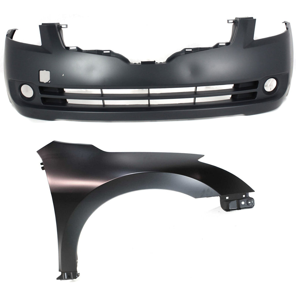 2007-2009 Nissan Altima Bumper Cover - Primed, Sedan (63100ZN55A)