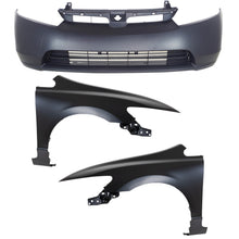 Load image into Gallery viewer, 2006-2008 Honda Civic Bumpers - Front, Left &amp; Right, CAPA Certified (04711SNEA90ZZ)