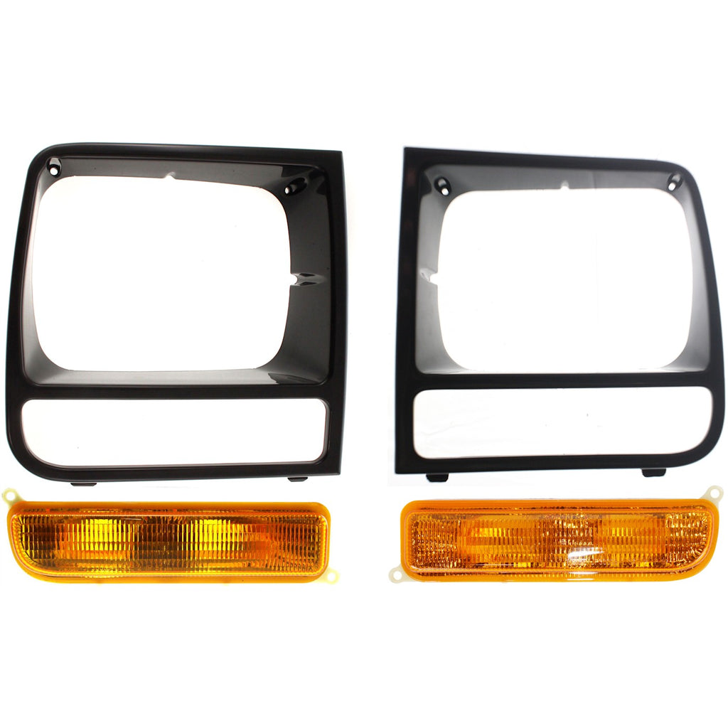 1998-2001 Jeep Cherokee Headlight - 4-Piece (55055142)