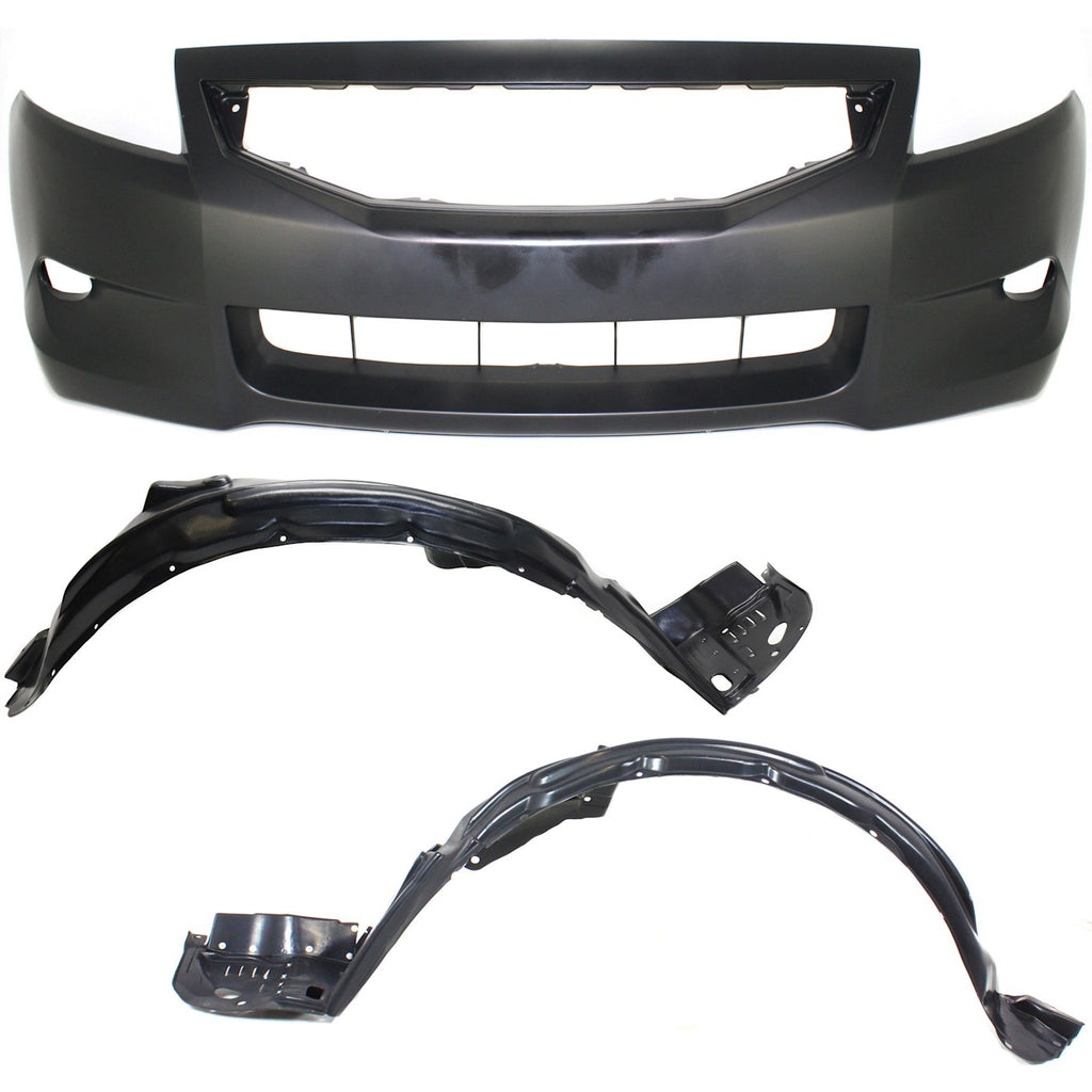2008-2010 Honda Accord Bumper Cover - Front, 3-Piece, Coupe (04711TE0A90ZZ)