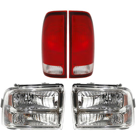 2005-2007 Ford F-250 Super Duty & F-350 Super Duty Headlights - Driver & Passenger Side (6C3Z13008AB)