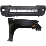 Front Bumper Cover Kit Includes Passenger Side Fender For 2005-11 Toyota Tacoma