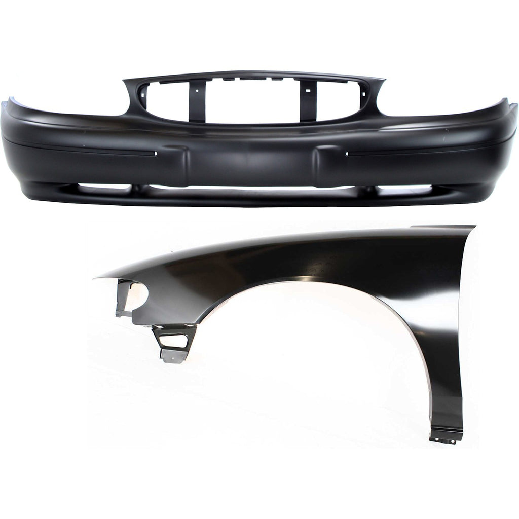 1997-2003 Buick Century Bumper Cover - Front, Left, Primed (12369156)