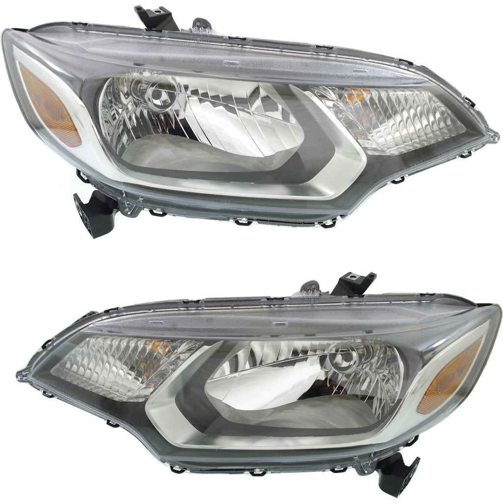 2015-2017 Honda Fit Headlights - Halogen, Left & Right, w/ Bulbs (33100T5AA01)