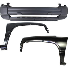 Load image into Gallery viewer, 2005-2007 Jeep Liberty Bumper Cover - Front, 3-Piece (5JG89BDLAB)