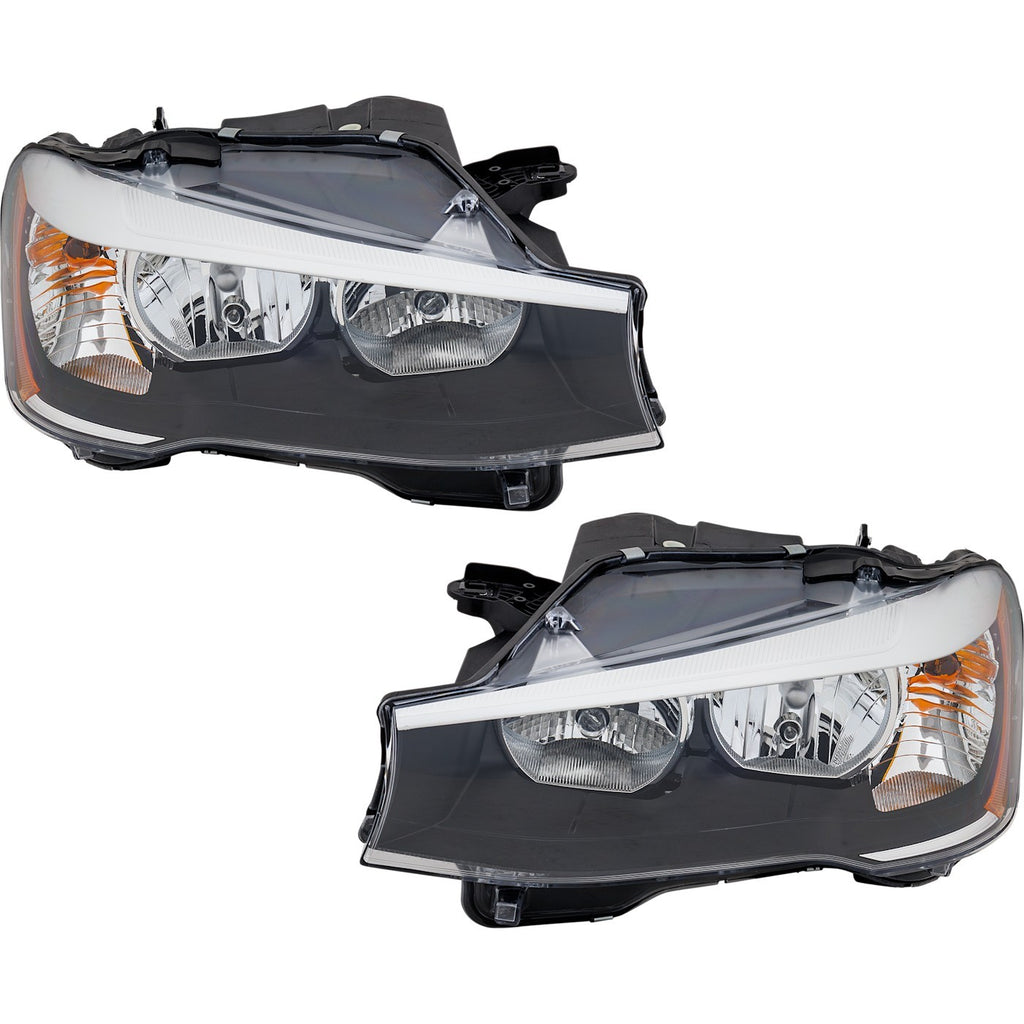 2015-2018 BMW X3 & X4 Headlights - Halogen, Driver & Passenger Side (63117334074PFM)