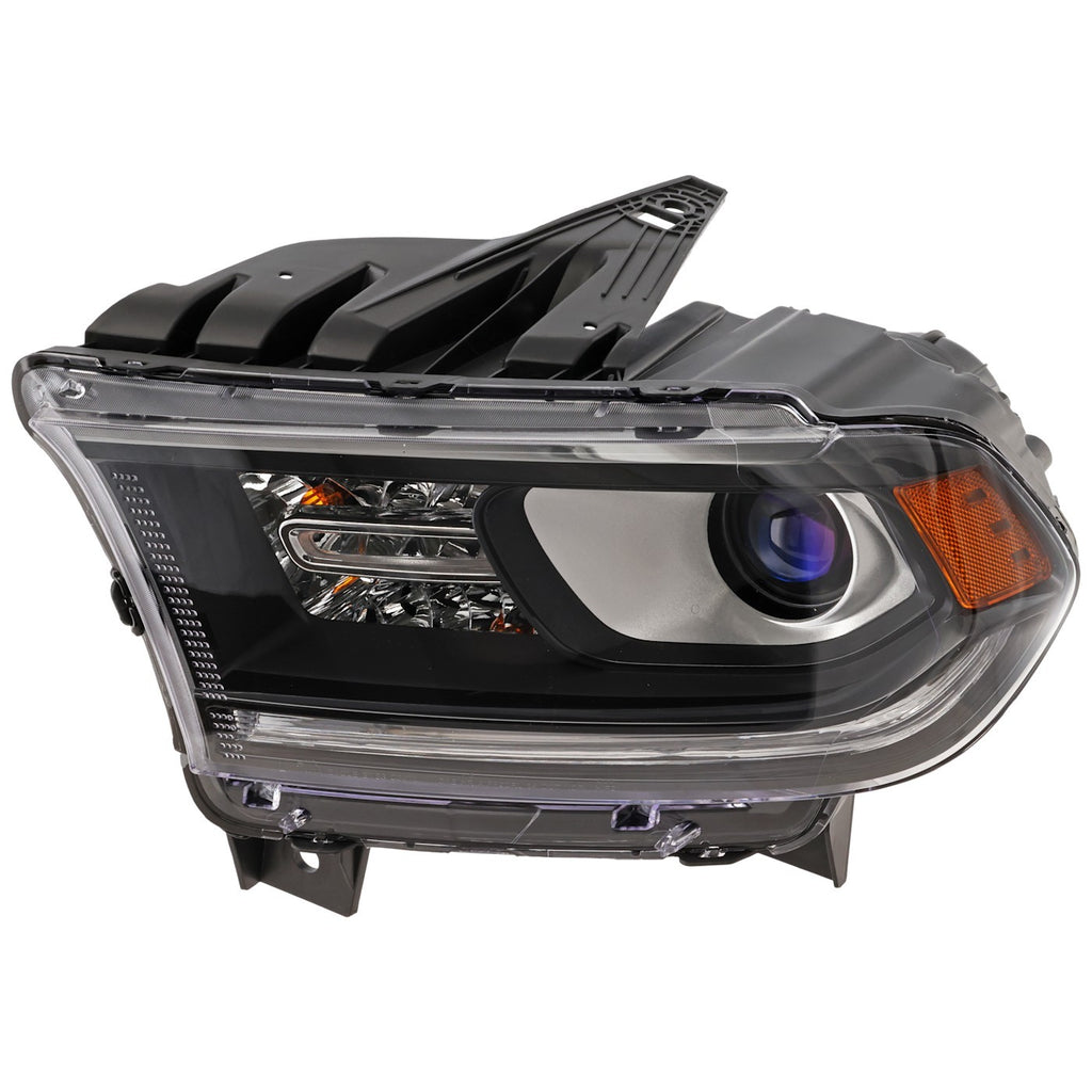 2014-2017 Dodge Durango Headlight - Halogen, Left, Black Housing (68184827AI)