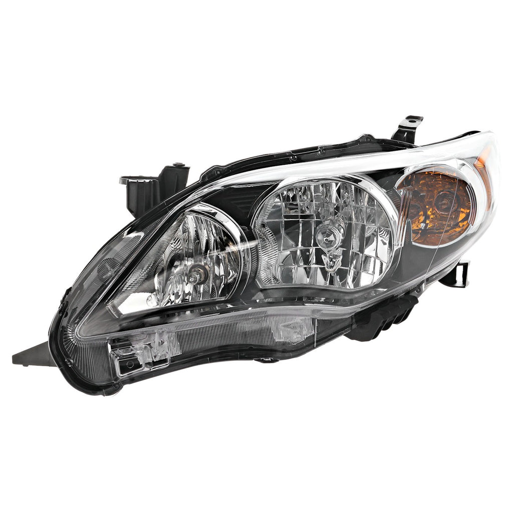2011-2013 Toyota Corolla Headlights - Left & Right, Black Housing (8111002B60)