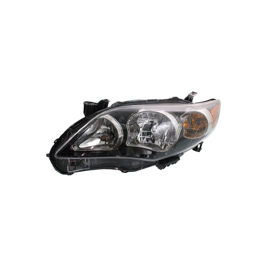 2011-2013 Toyota Corolla Headlights - Left & Right, Black Housing (8111002B60)