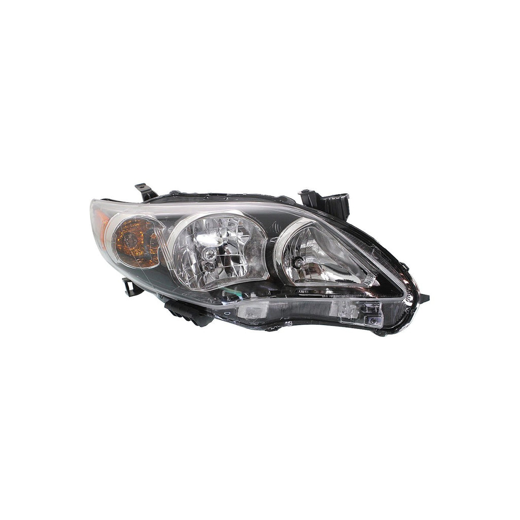 2011-2013 Toyota Corolla Headlights - Left & Right, Black Housing (8111002B60)